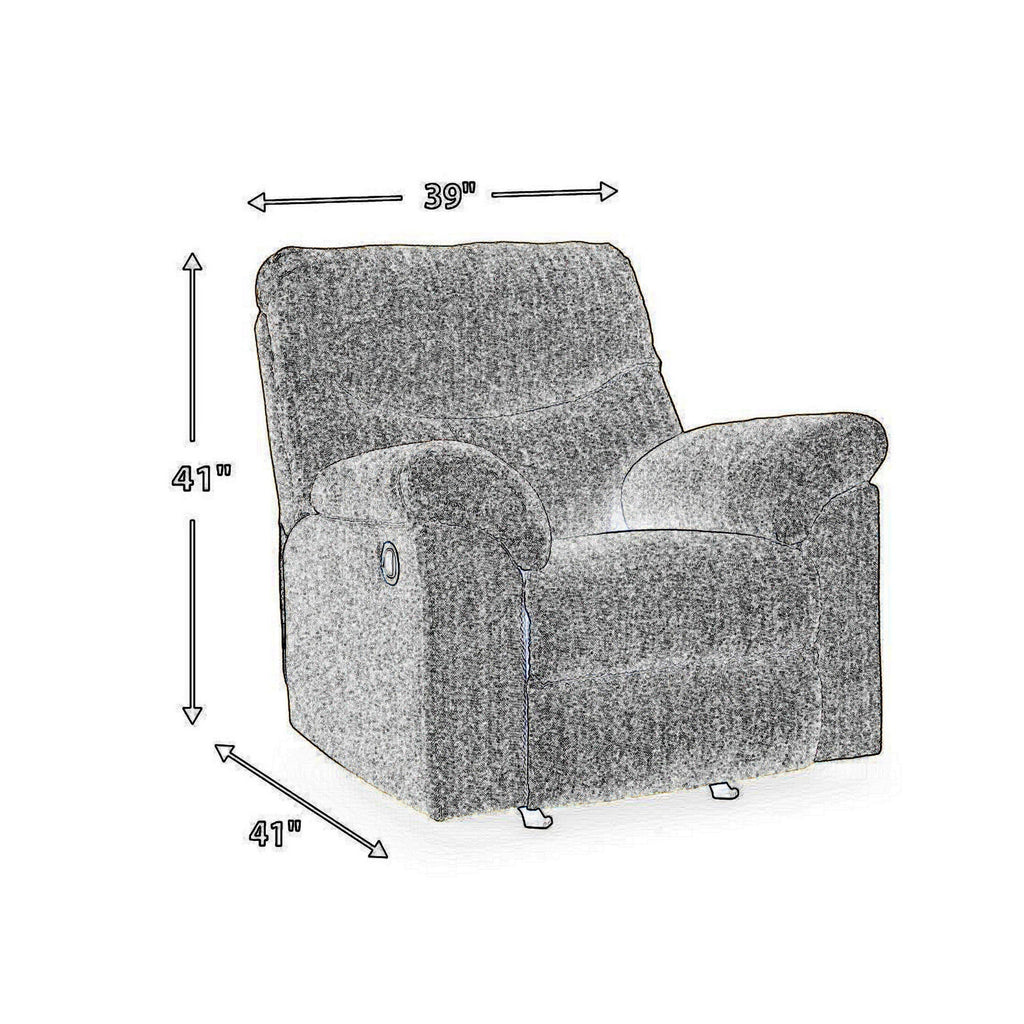 Fauteuil inclinable à bascule Tul, rembourrage en mousse de polyester, polyester brun bruyère