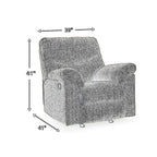 Fauteuil inclinable à bascule Tul, rembourrage en mousse de polyester, polyester brun bruyère