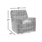 Fauteuil inclinable à bascule Tul, garnissage en mousse de polyester, polyester gris mastic