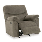 Fauteuil inclinable à bascule Tul, garnissage en mousse de polyester, polyester gris mastic