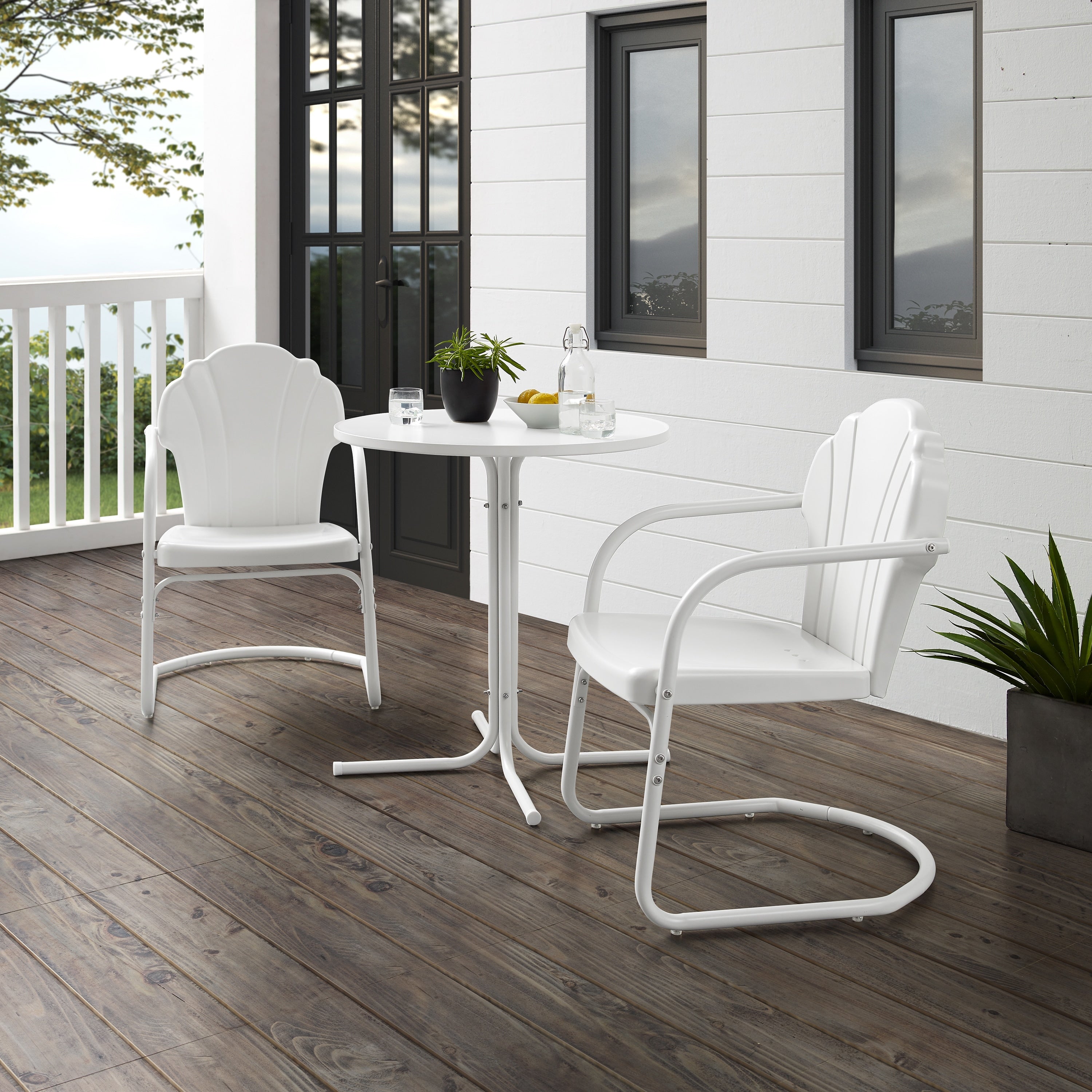 Ensemble bistro d'extérieur Crosley Tulip 3 pièces – 98 l x 29 p x 32,88 h