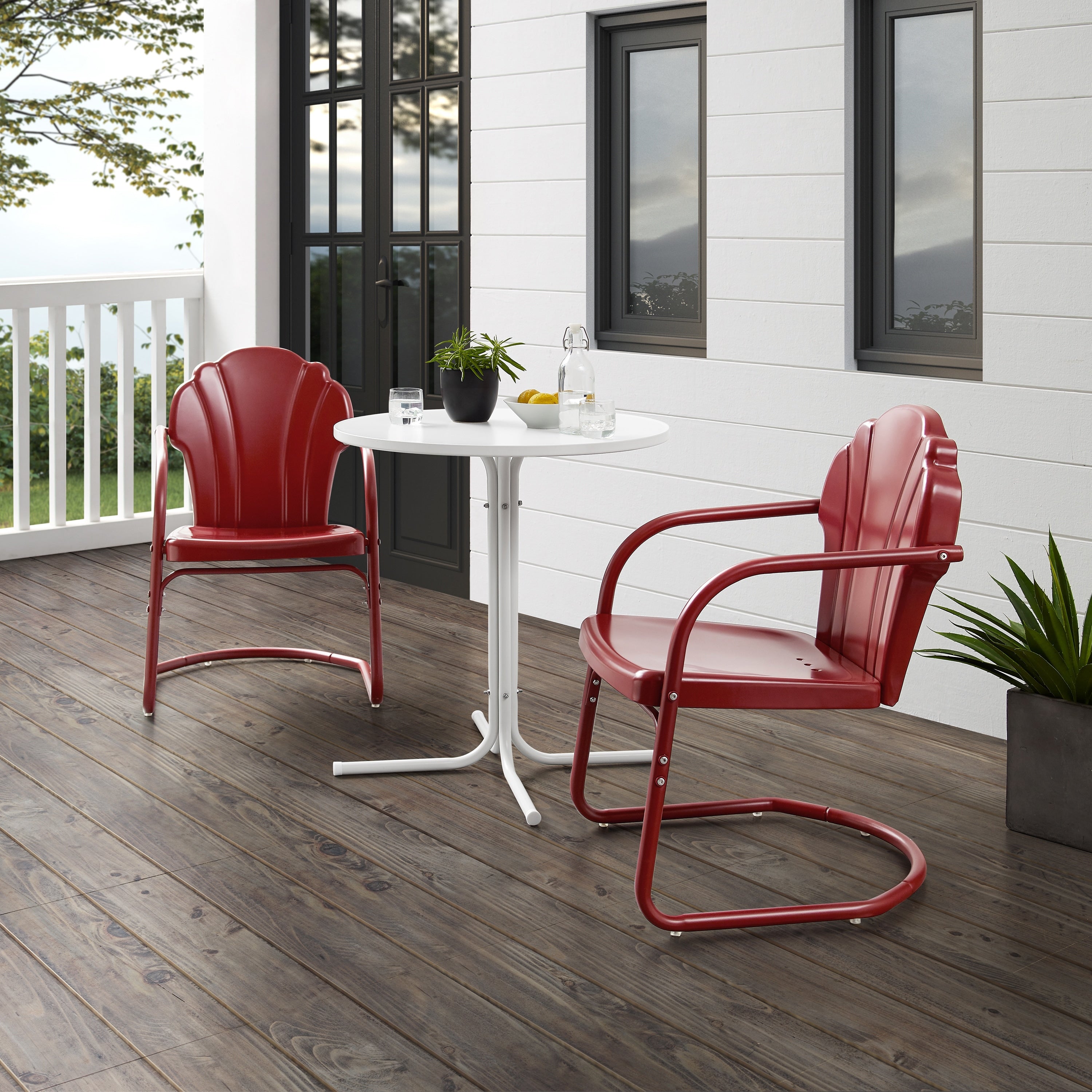 Ensemble bistro d'extérieur Crosley Tulip 3 pièces – 98 l x 29 p x 32,88 h
