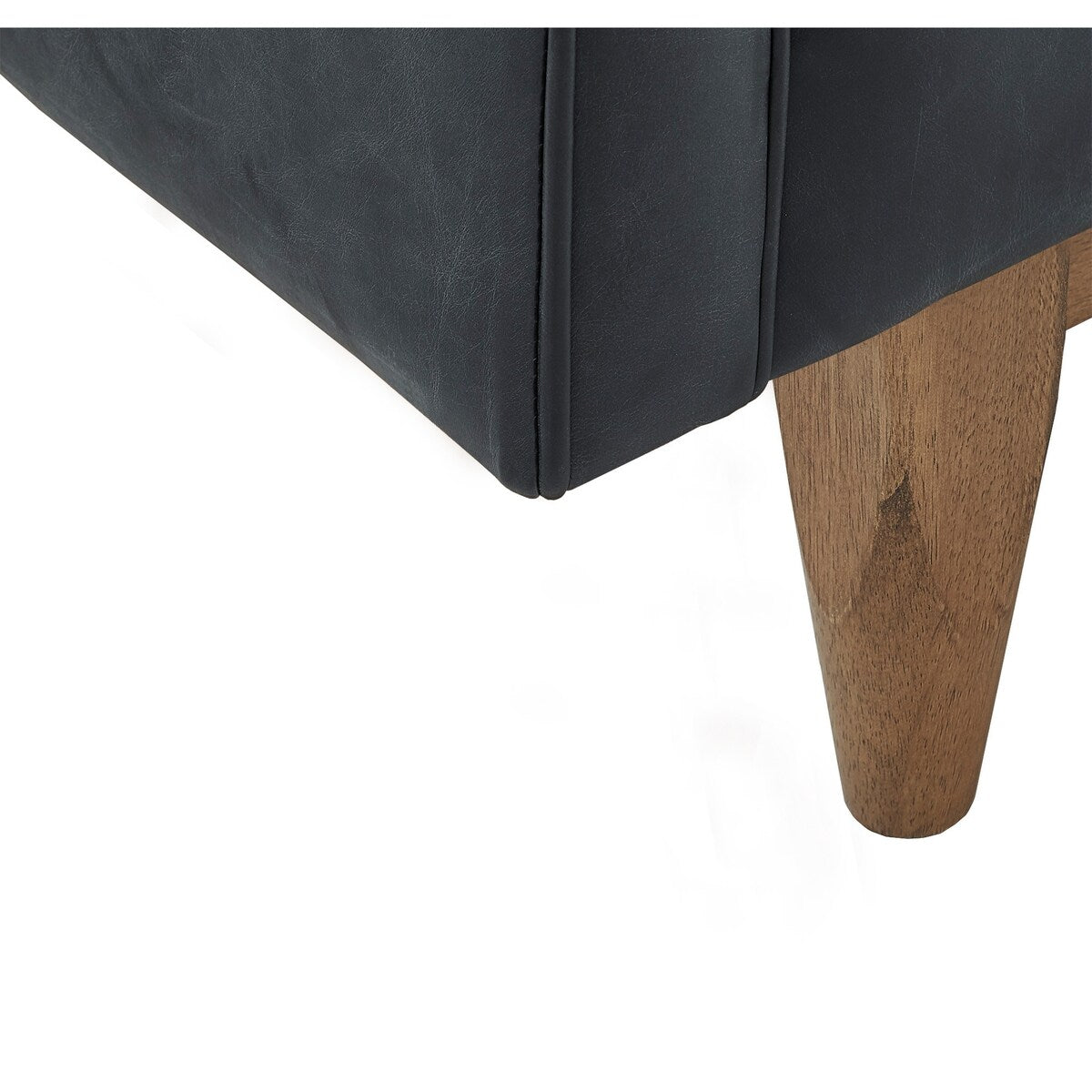 Canapé Tullio en cuir noir capitonné par iNSPIRE Q Modern
