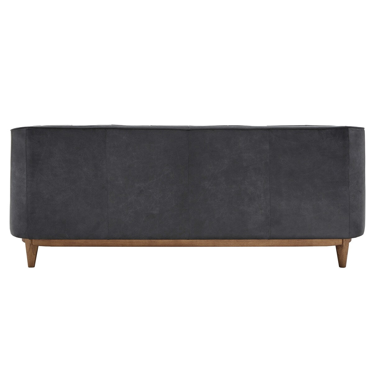 Canapé Tullio en cuir noir capitonné par iNSPIRE Q Modern