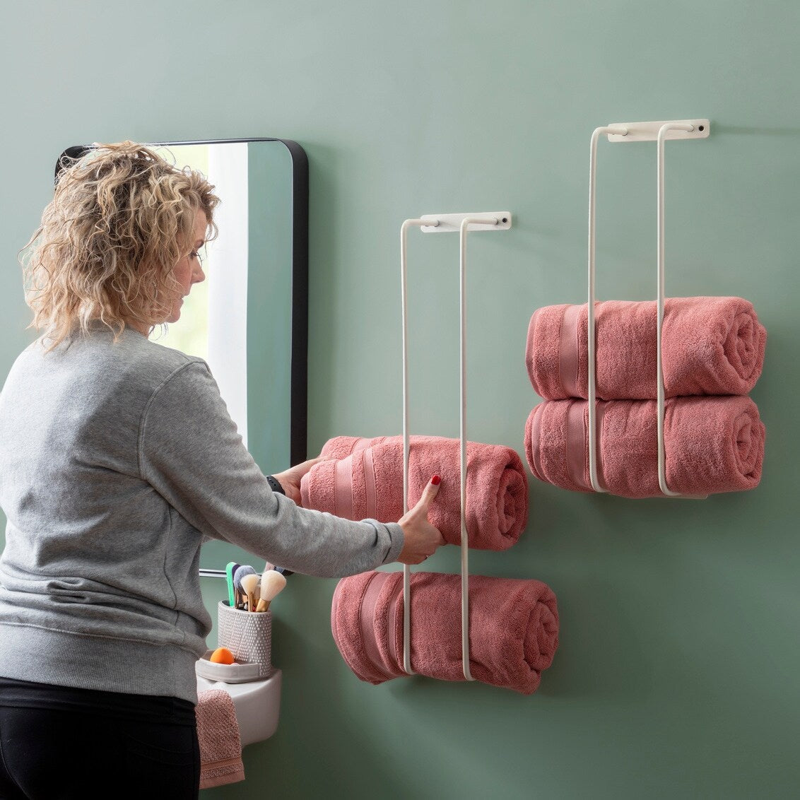 Porte-serviettes mural en métal Tuttle (lot de 2)