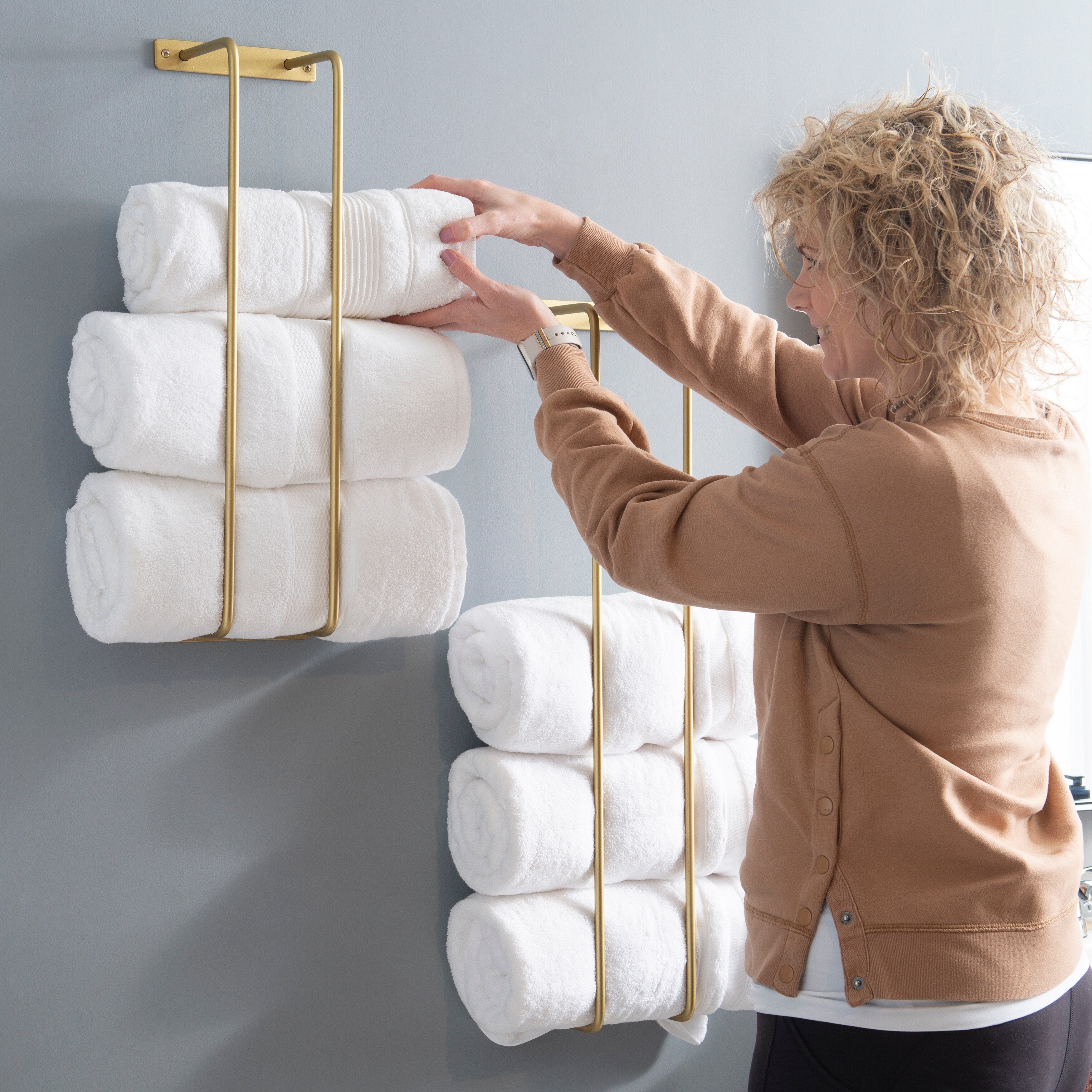 Porte-serviettes mural en métal Tuttle (lot de 2)