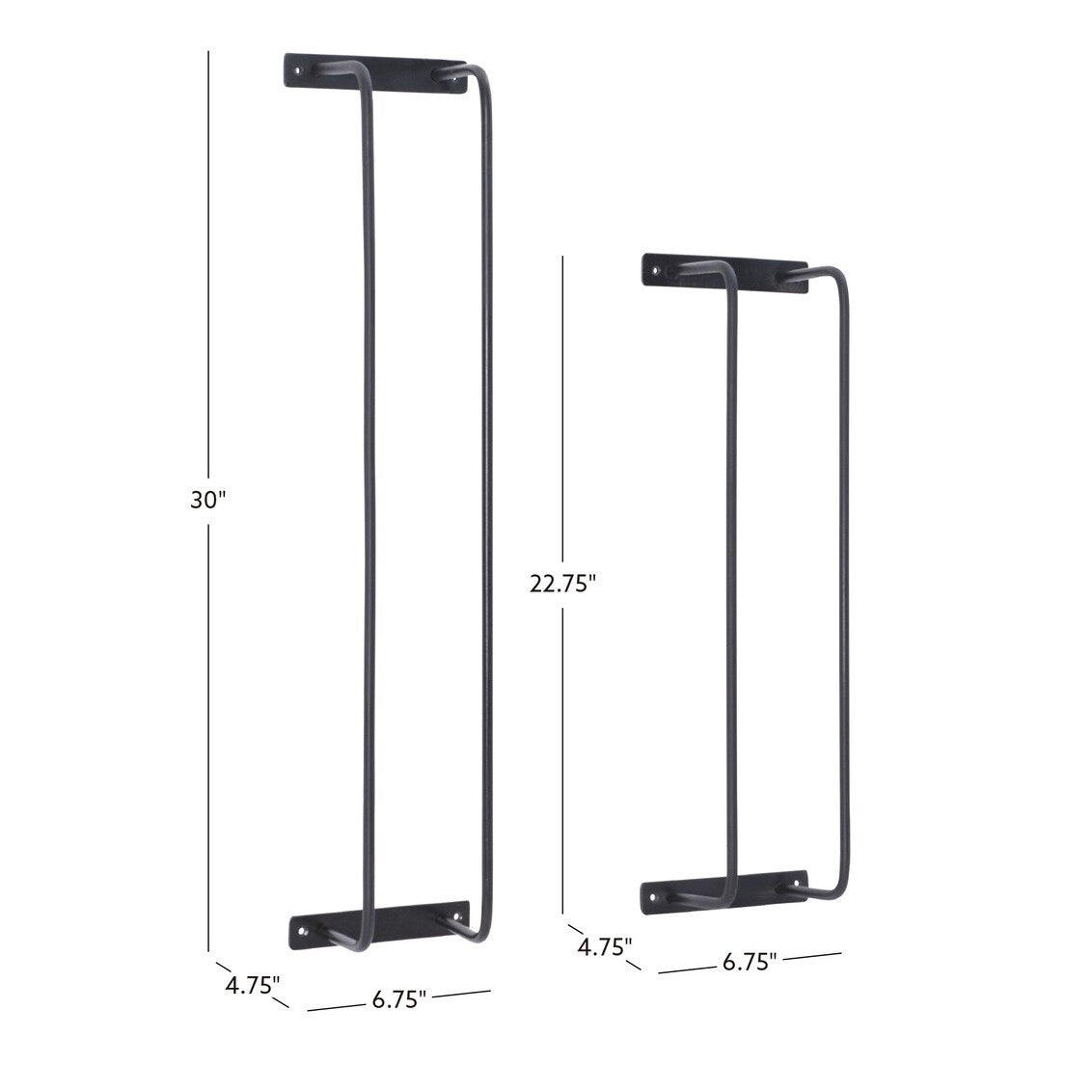 Porte-serviettes mural en métal Tuttle (lot de 2)