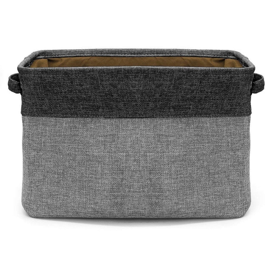Lot de 3 paniers de rangement en sergé, noir