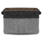 Lot de 3 paniers de rangement en sergé, noir