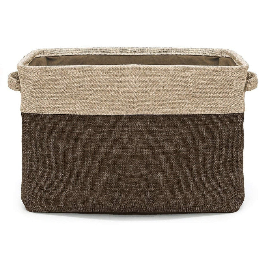 Lot de 3 paniers de rangement en sergé, noir