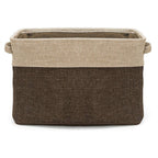 Lot de 3 paniers de rangement en sergé, noir
