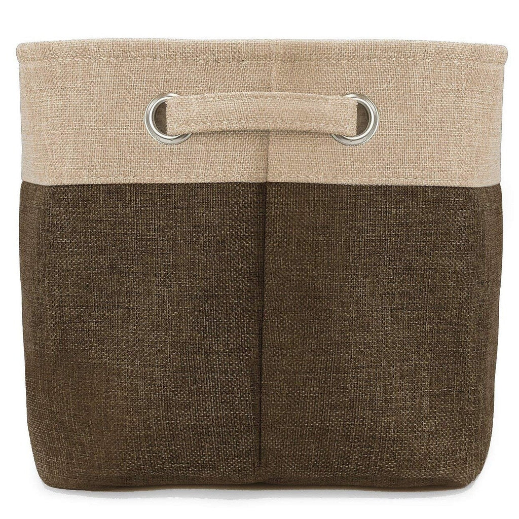 Lot de 3 paniers de rangement en sergé, noir