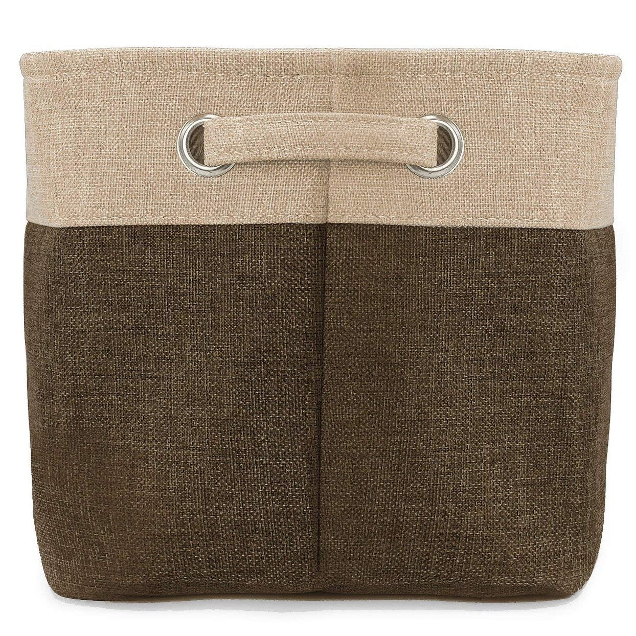 Lot de 3 paniers de rangement en sergé, noir