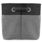 Lot de 3 paniers de rangement en sergé, noir