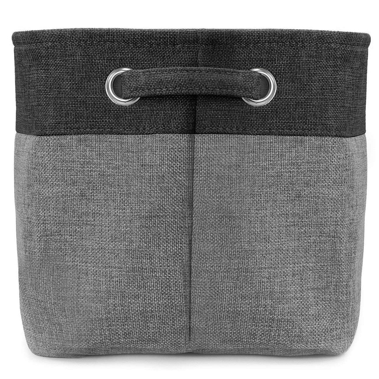 Lot de 3 paniers de rangement en sergé, noir