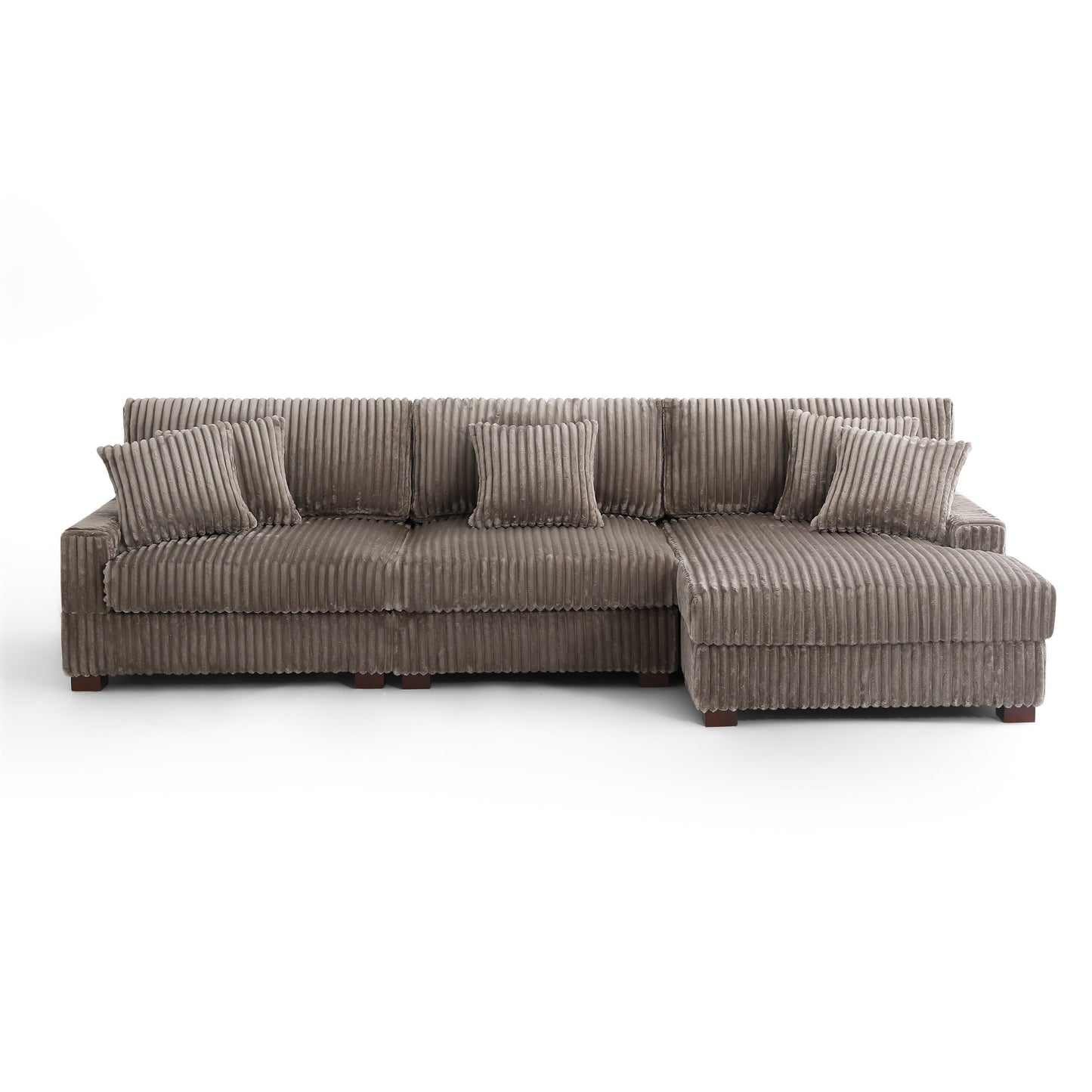 Canapé modulaire en forme de L en velours rembourré UIXE