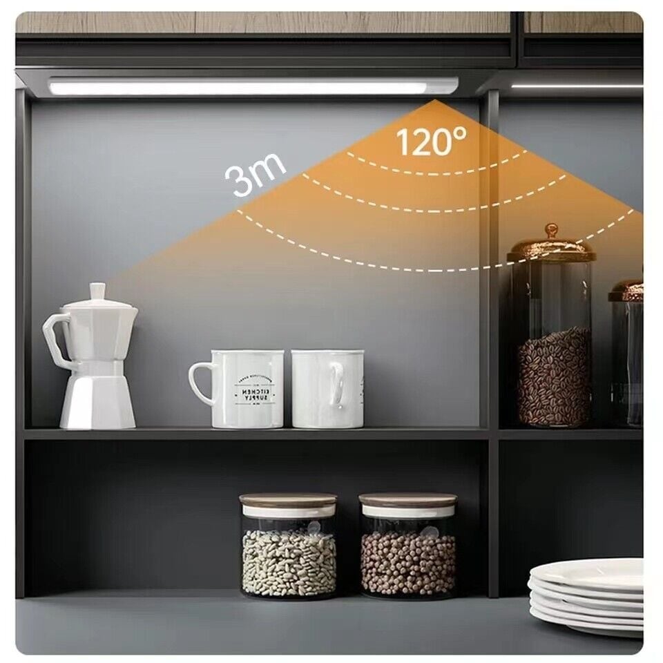 Lampe d'armoire à détecteur de mouvement à LED rechargeable par USB