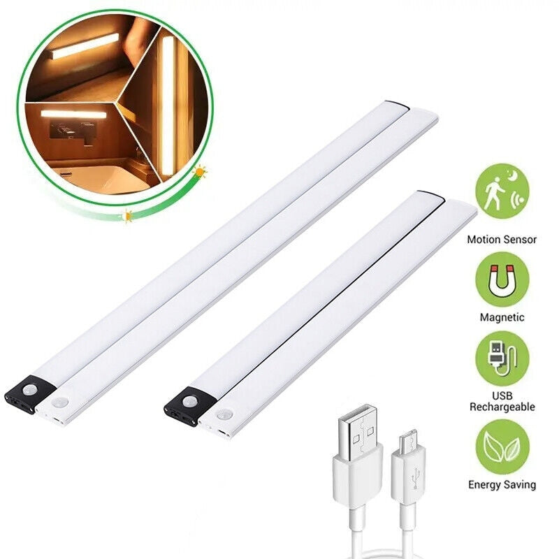 Lampe d'armoire à détecteur de mouvement à LED rechargeable par USB