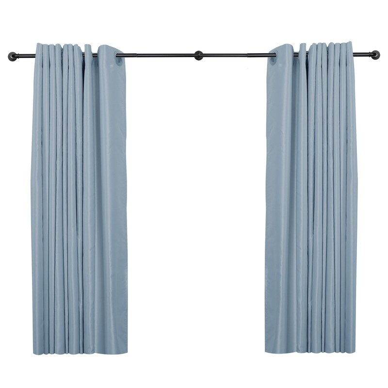 Tringles à rideaux industrielles UTOPIA ALLEY de 2,5 cm pour fenêtres, occultantes, enveloppantes, style rustique, noir mat