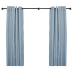 Tringles à rideaux industrielles UTOPIA ALLEY de 2,5 cm pour fenêtres, occultantes, enveloppantes, style rustique, noir mat