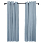 Tringles à rideaux industrielles UTOPIA ALLEY de 2,5 cm pour fenêtres, occultantes, enveloppantes, style rustique, noir mat