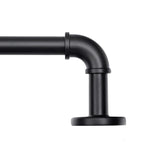 Tringles à rideaux industrielles UTOPIA ALLEY de 2,5 cm pour fenêtres, occultantes, enveloppantes, style rustique, noir mat