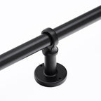 Tringles à rideaux industrielles UTOPIA ALLEY de 2,5 cm pour fenêtres, occultantes, enveloppantes, style rustique, noir mat