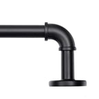 Tringles à rideaux industrielles UTOPIA ALLEY de 2,5 cm pour fenêtres, occultantes, enveloppantes, style rustique, noir mat