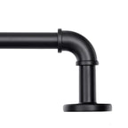 Tringles à rideaux industrielles UTOPIA ALLEY de 2,5 cm pour fenêtres, occultantes, enveloppantes, style rustique, noir mat