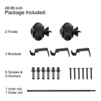 Tringle à rideaux murale UTOPIA ALLEY de 1,9 cm (3/4 po) - Tringles à rideaux réglables, tringles à rideaux dorées, tringles à rideaux décoratives pour chambre à coucher