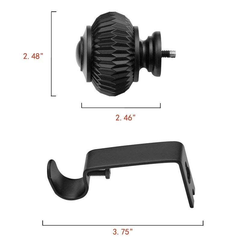 Tringle à rideaux murale UTOPIA ALLEY de 1,9 cm (3/4 po) - Tringles à rideaux réglables, tringles à rideaux dorées, tringles à rideaux décoratives pour chambre à coucher
