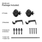 Tringle à rideaux murale UTOPIA ALLEY de 1,9 cm (3/4 po) - Tringles à rideaux réglables, tringles à rideaux dorées, tringles à rideaux décoratives pour chambre à coucher