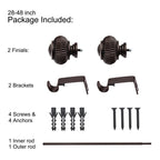 Tringle à rideaux murale UTOPIA ALLEY de 1,9 cm (3/4 po) - Tringles à rideaux réglables, tringles à rideaux dorées, tringles à rideaux décoratives pour chambre à coucher
