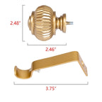 Tringle à rideaux murale UTOPIA ALLEY de 1,9 cm (3/4 po) - Tringles à rideaux réglables, tringles à rideaux dorées, tringles à rideaux décoratives pour chambre à coucher
