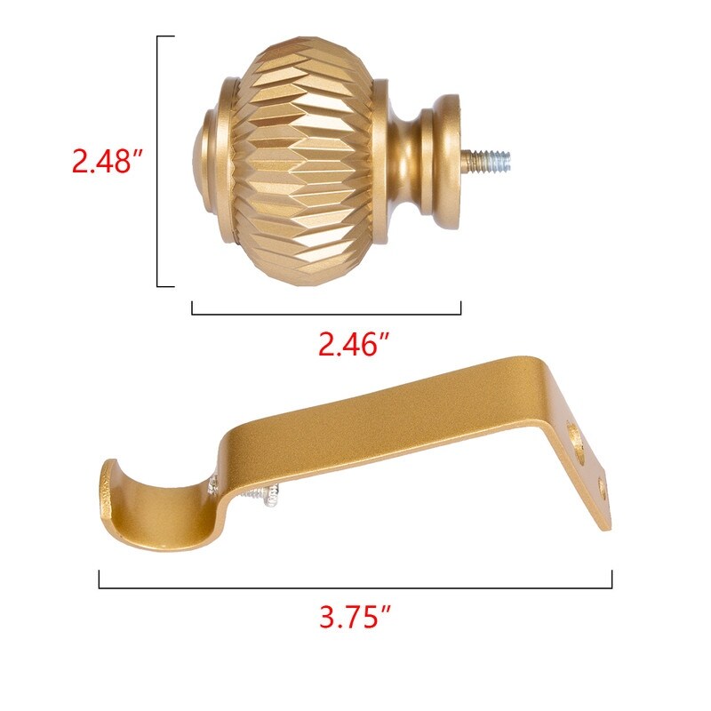 Tringle à rideaux murale UTOPIA ALLEY de 1,9 cm (3/4 po) - Tringles à rideaux réglables, tringles à rideaux dorées, tringles à rideaux décoratives pour chambre à coucher