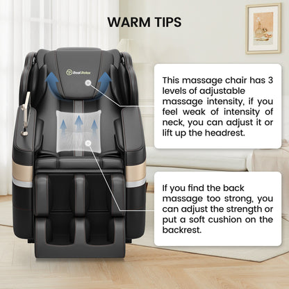 Fauteuil de massage chauffant pour tout le corps Ukuowu Favor-BS04 avec mode zéro gravité et lecteur de musique Bluetooth