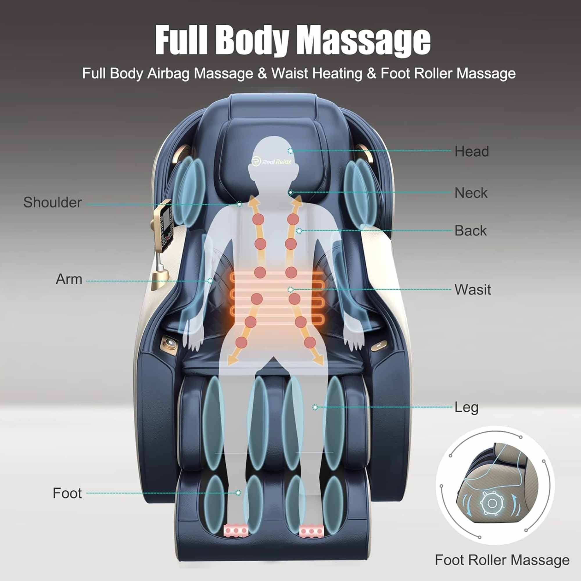 Le tout nouveau fauteuil de massage Ukuowu avec gravité zéro pour tout le corps, SL Track, Body Scan et chauffage