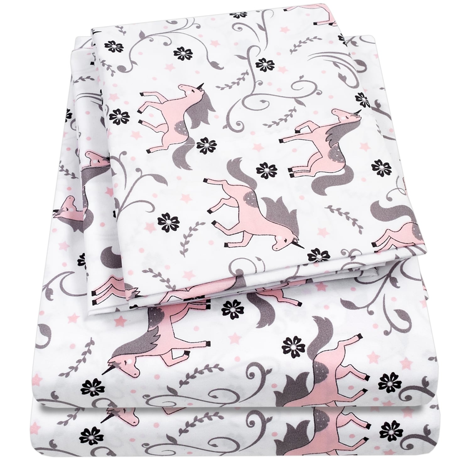 Parure de draps Licornes de Sweet Home Collection