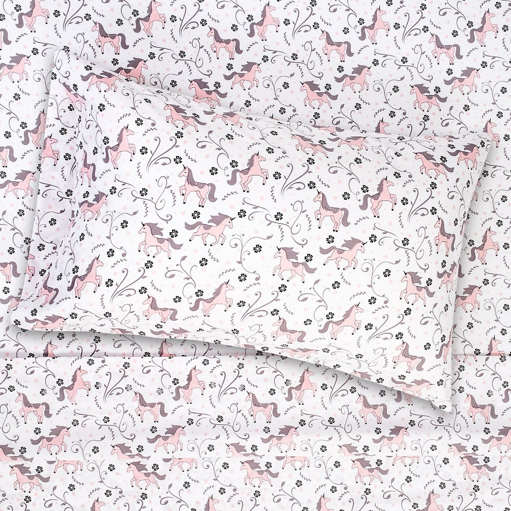 Parure de draps Licornes de Sweet Home Collection