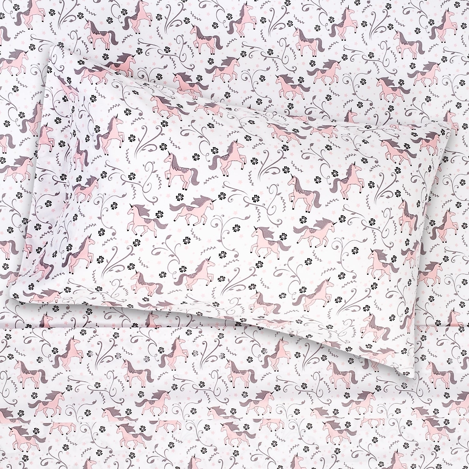 Parure de draps Licornes de Sweet Home Collection