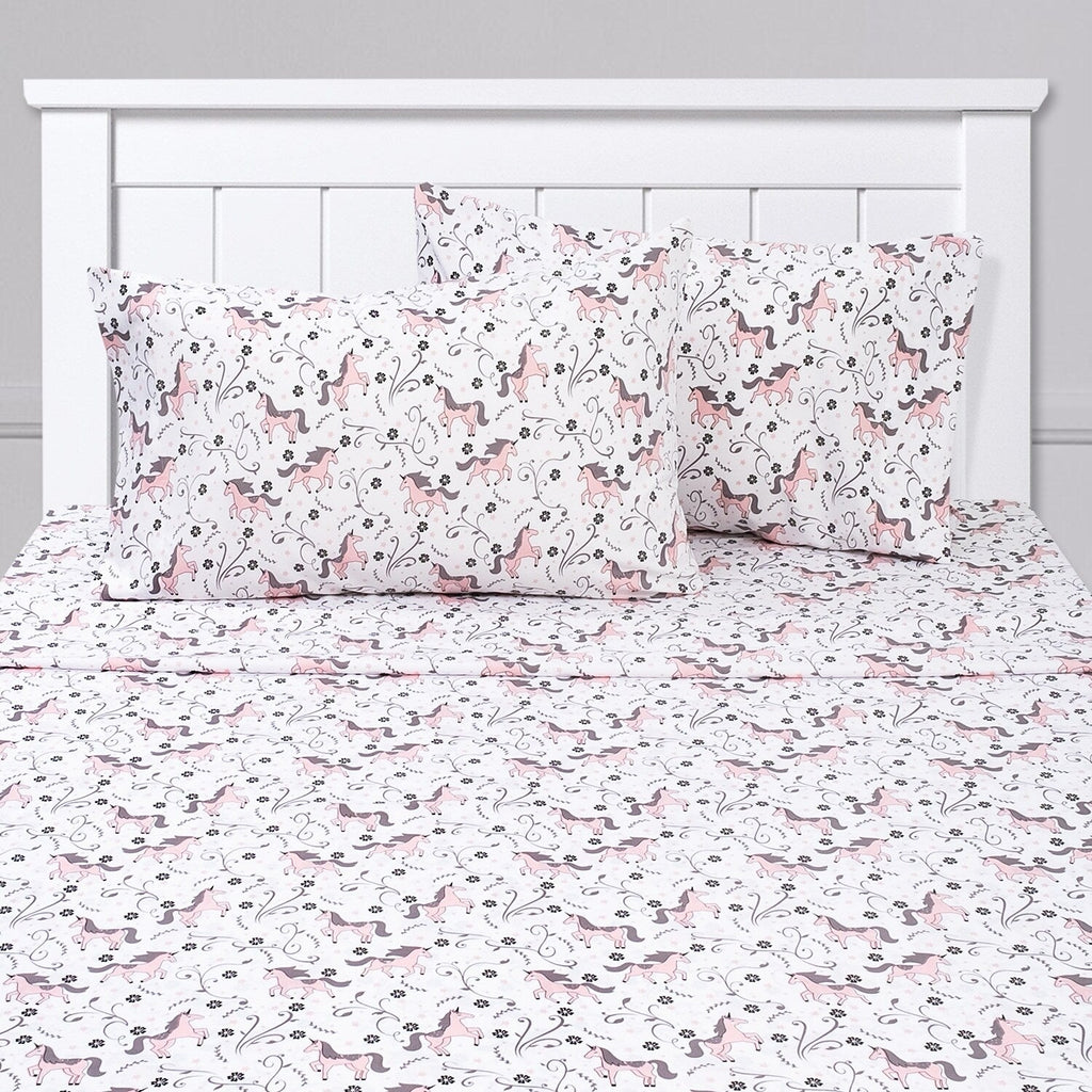 Parure de draps Licornes de Sweet Home Collection