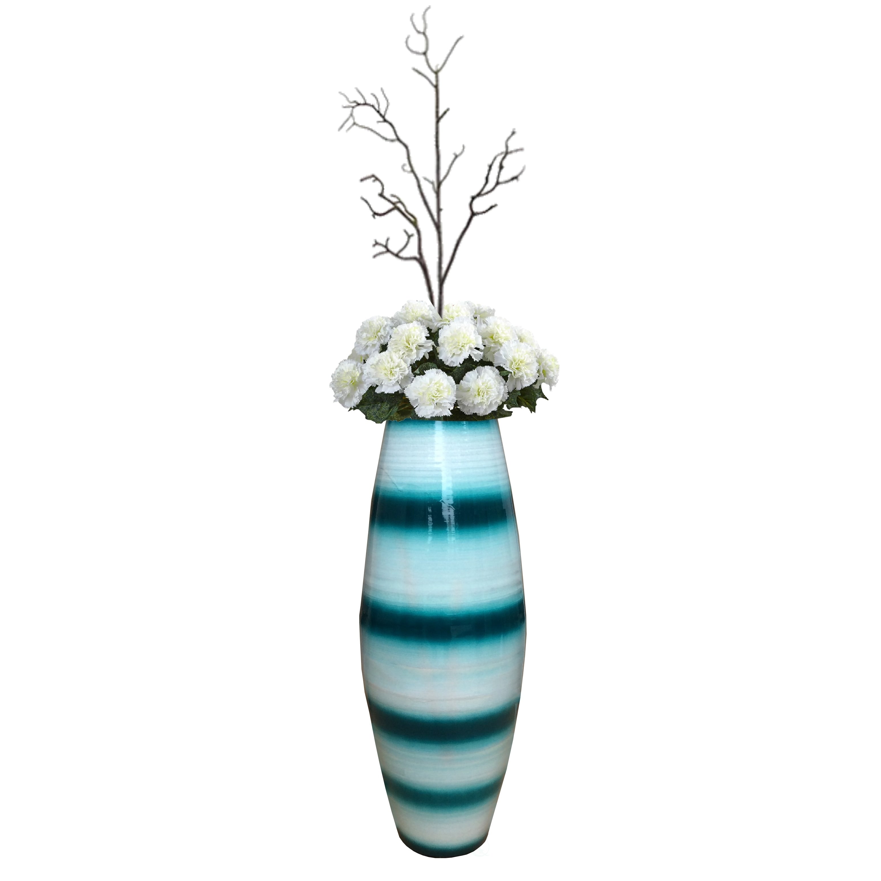 Vase de sol cylindrique en bambou de grande taille, décoration idéale pour les halls d'hôtel et les spas. Décoration parfaite pour le salon ou le couloir.