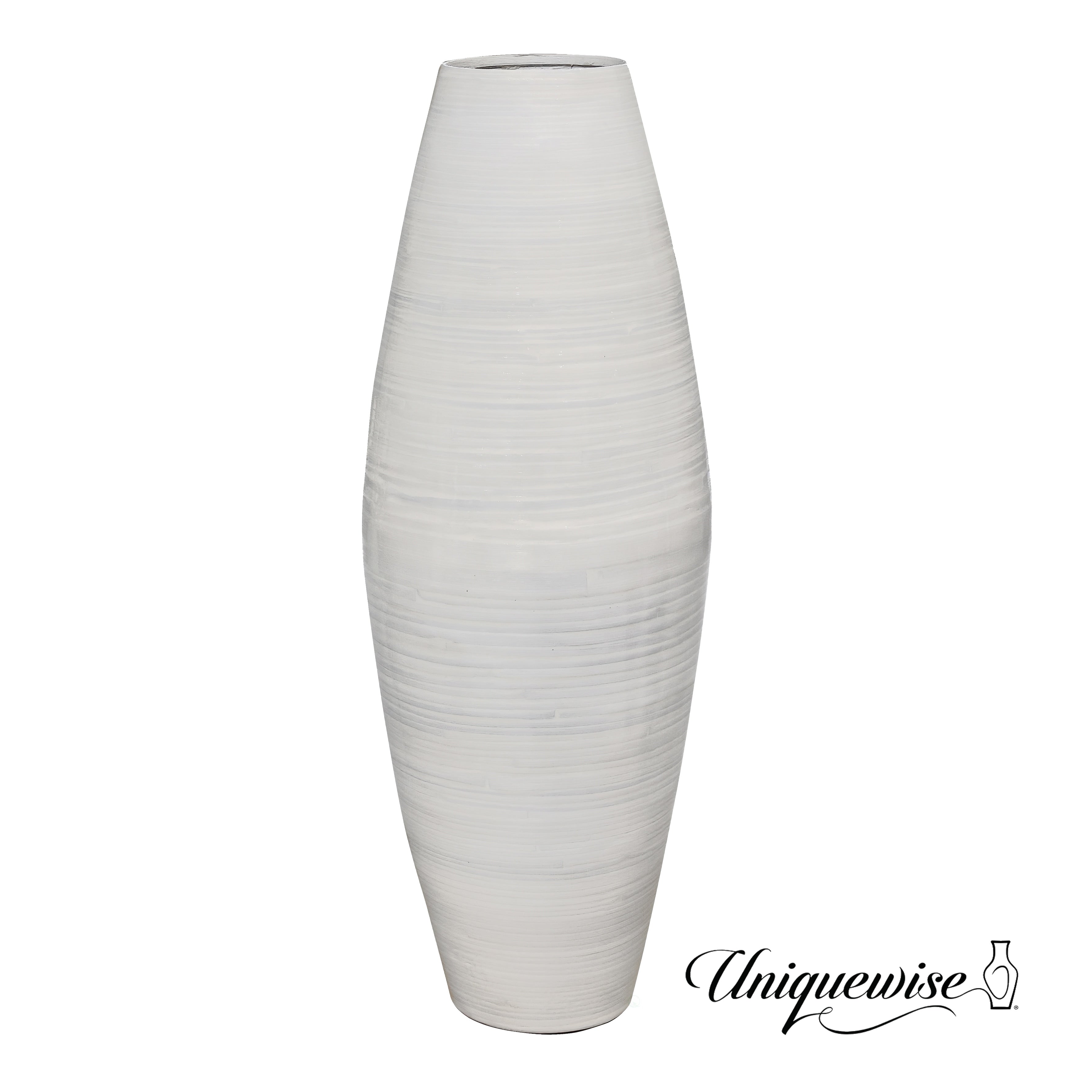 Vase de sol cylindrique en bambou de grande taille, décoration idéale pour les halls d'hôtel et les spas. Décoration parfaite pour le salon ou le couloir.