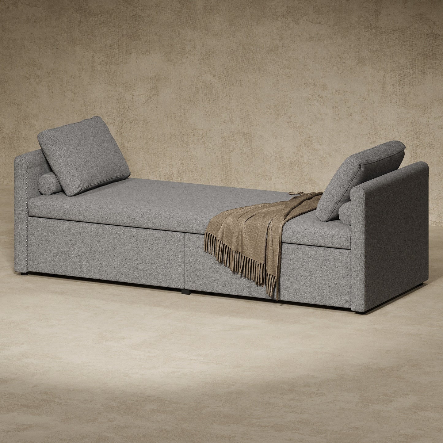 Chaise longue rembourrée avec 2 tiroirs par Harper&amp;Bright Designs