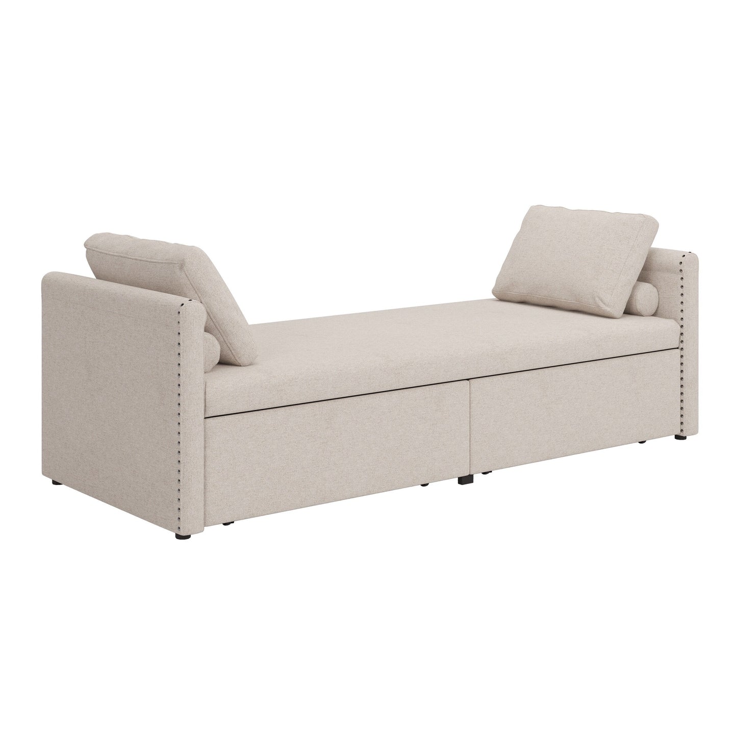 Chaise longue rembourrée avec 2 tiroirs par Harper&amp;Bright Designs