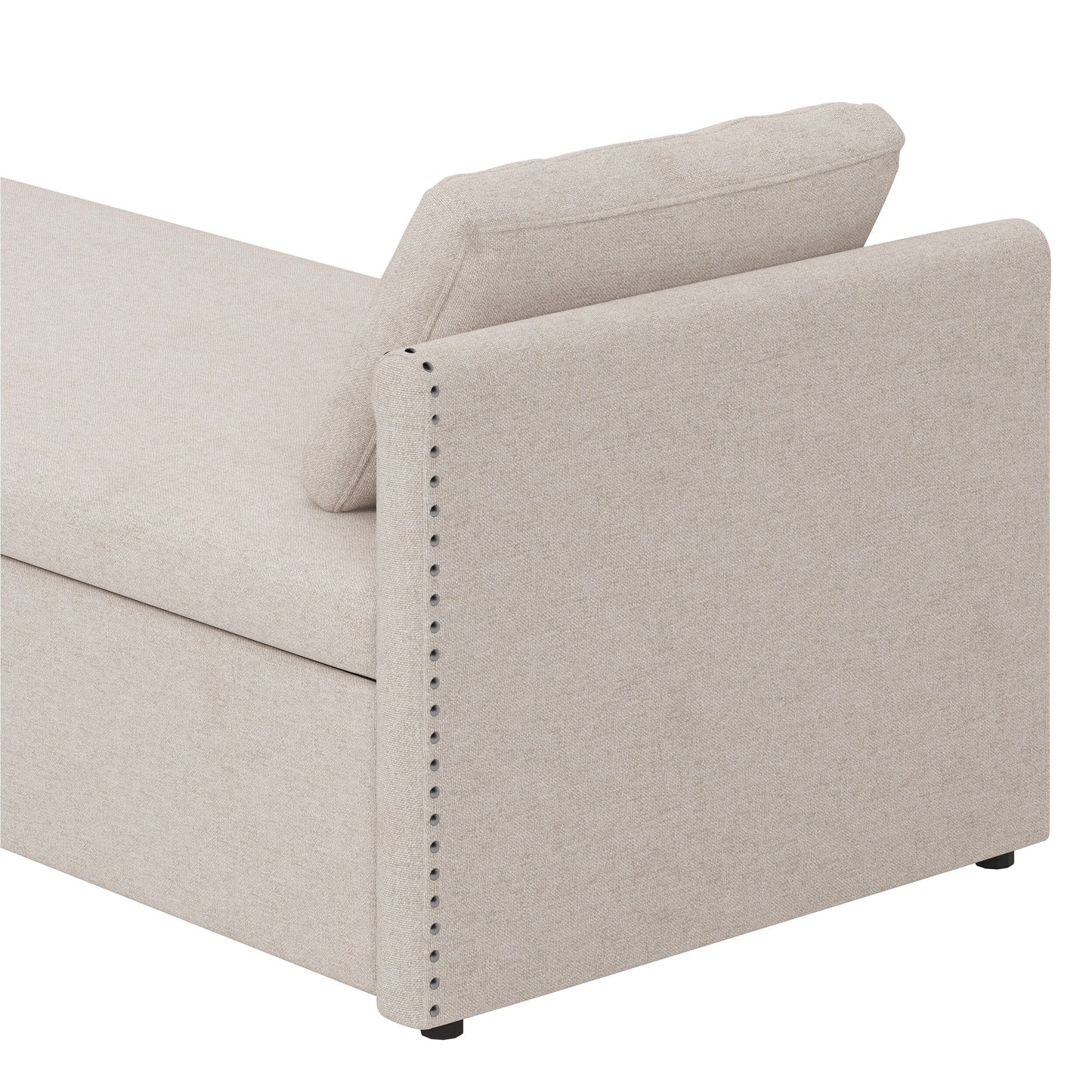 Chaise longue rembourrée avec 2 tiroirs par Harper&amp;Bright Designs