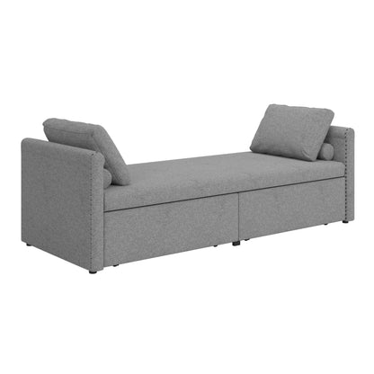 Chaise longue rembourrée avec 2 tiroirs par Harper&amp;Bright Designs