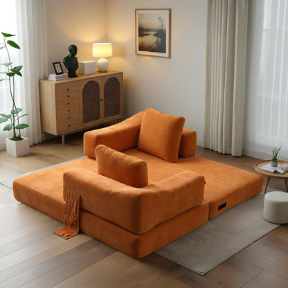 Canapé-lit convertible rembourré 70,87 $, fauteuil convertible, canapé de sol confortable pour salon, chambre, tissu chenille