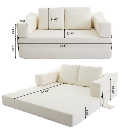 Canapé-lit convertible rembourré 70,87 $, fauteuil convertible, canapé de sol confortable pour salon, chambre, tissu chenille