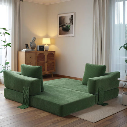 Canapé-lit convertible rembourré 70,87 $, fauteuil convertible, canapé de sol confortable pour salon, chambre, tissu chenille